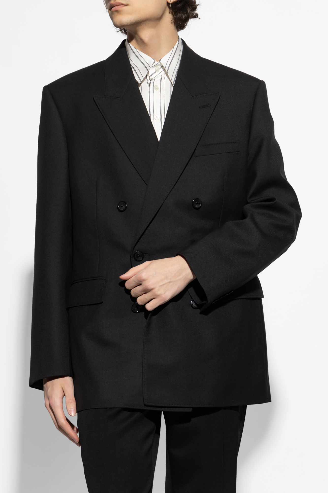 行列のできるレビュー商品、集めました。高評価アイテム Saint Laurent Double-breasted blazer | Men's Clothing | Vitkac スーツ